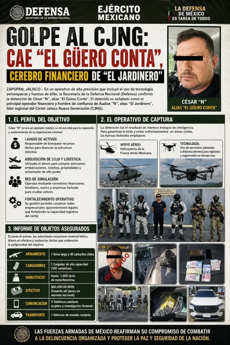Quién es el Güero Conta, operador financiero del CJNG