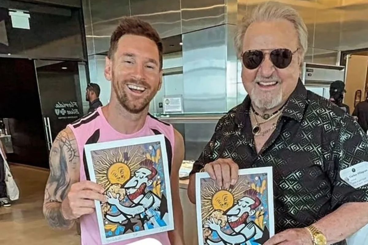 Carlos Villagrán visita a Messi