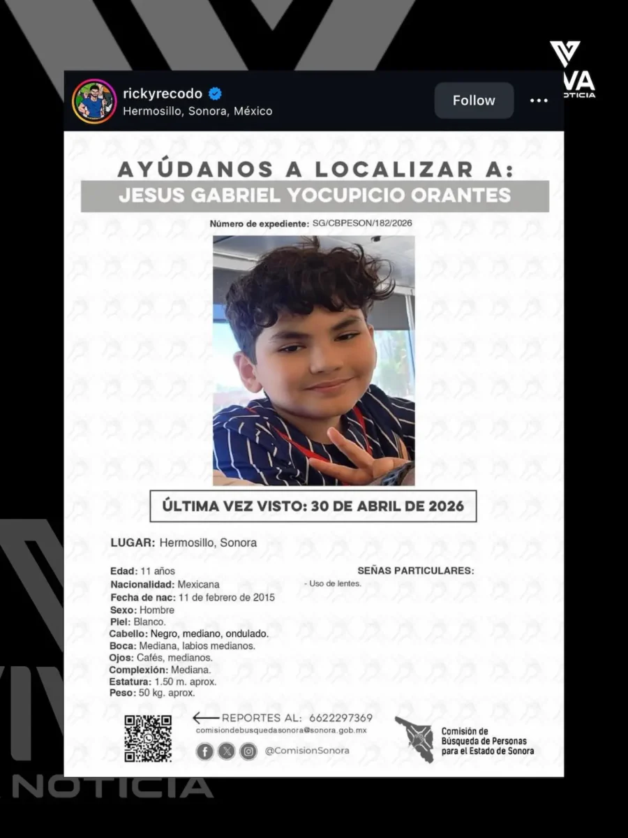 Buscan a sobrino del vocalista de Banda El Recodo