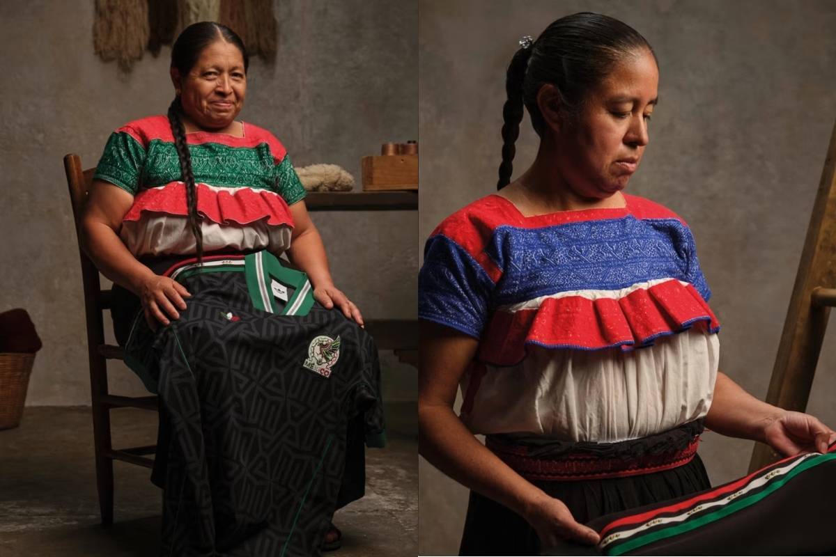 Artesanas de Puebla bordan la nueva playera de México