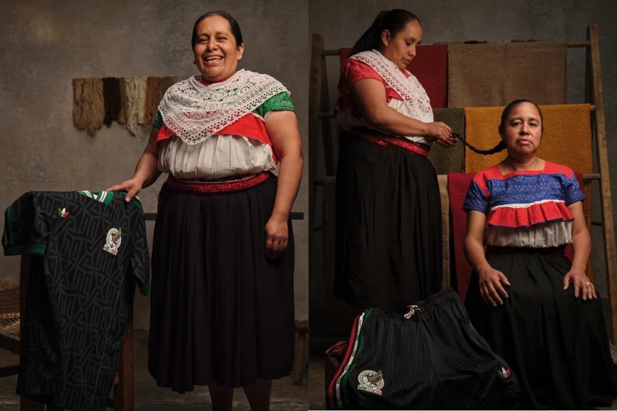 Artesanas de Puebla bordan la nueva playera de México