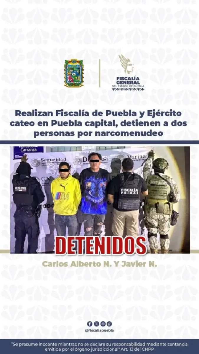 Detienen a dos en operativo en Álamos Vista Hermosa