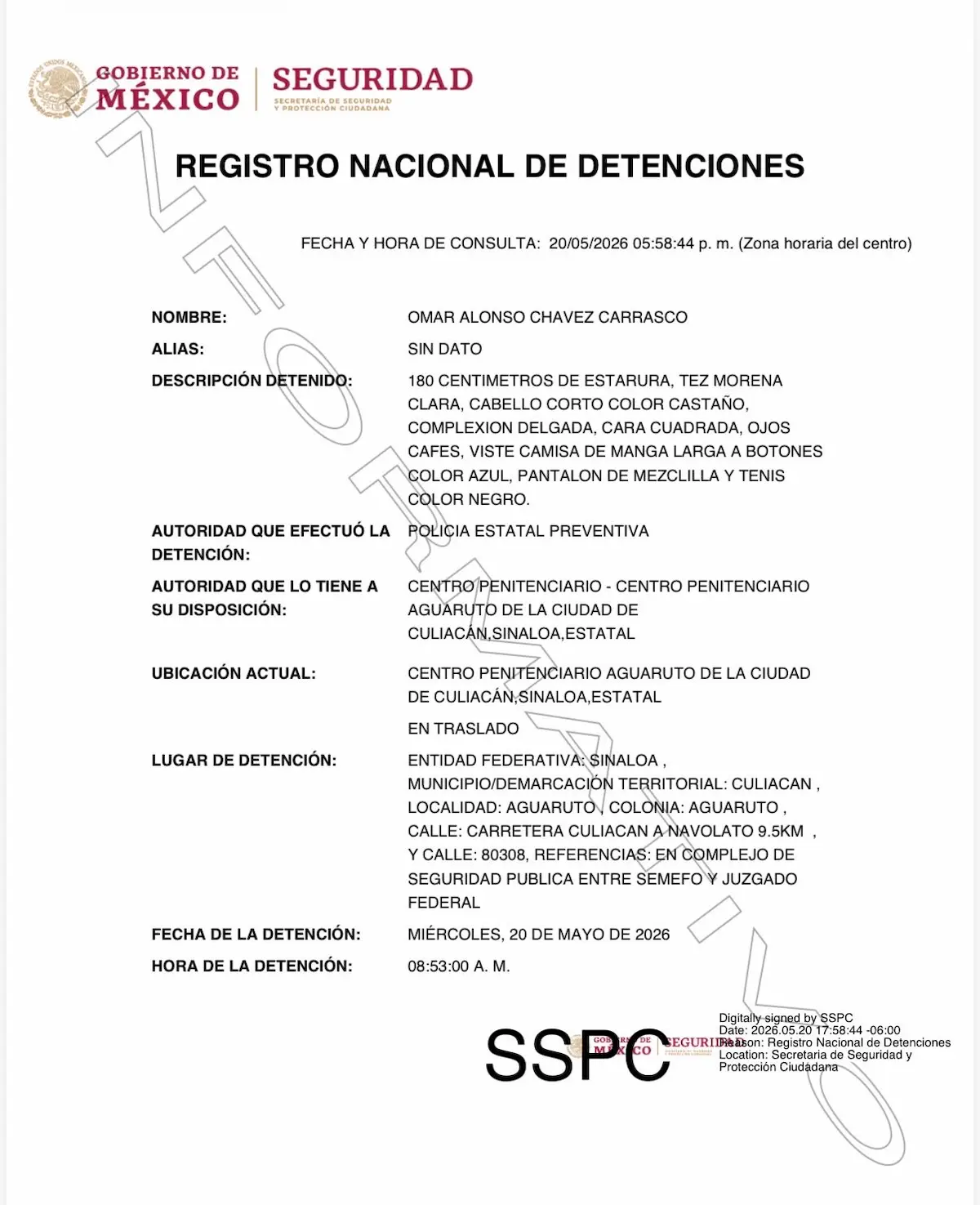 Detienen a Omar Chávez