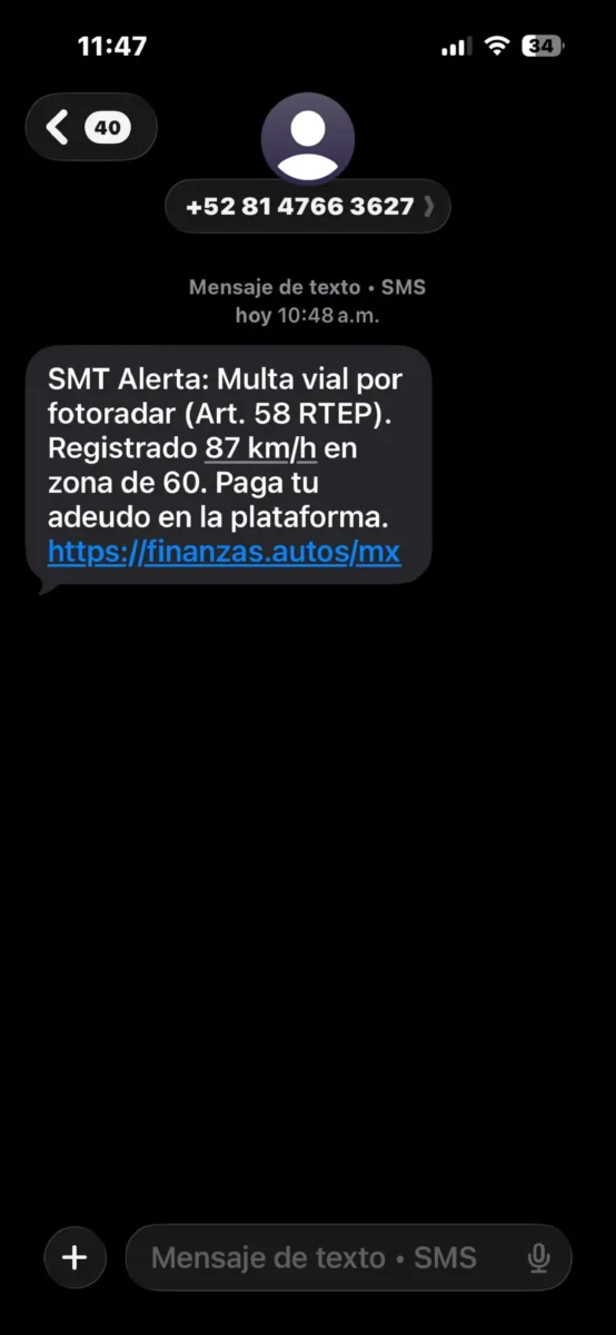 Identifica los falsos mensajes de fotomultas en Puebla