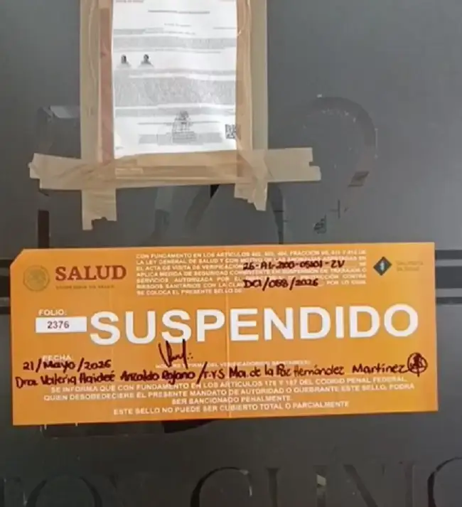 sucursal de Detox Clínica de Puebla en Anzures es clausurada