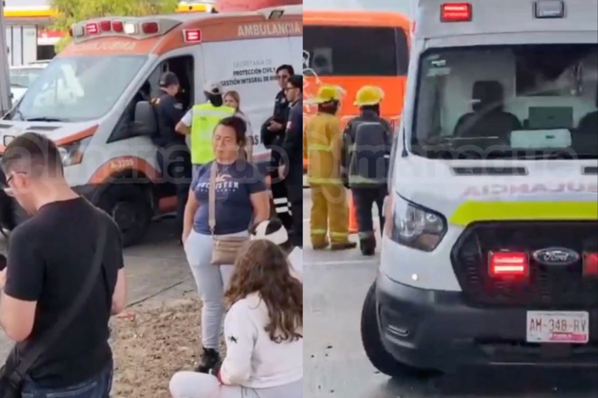 VIDEO: Camión vuelca en la México-Puebla y deja tres personas lesionadas además de una mascota 2 Camión vuelca en la México-Puebla