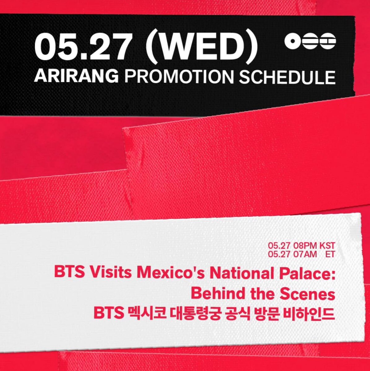 Publicarán detrás de cámaras de la visita de BTS al Palacio Nacional