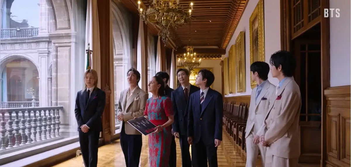 Lanzan video de la visita de BTS a Palacio Nacional