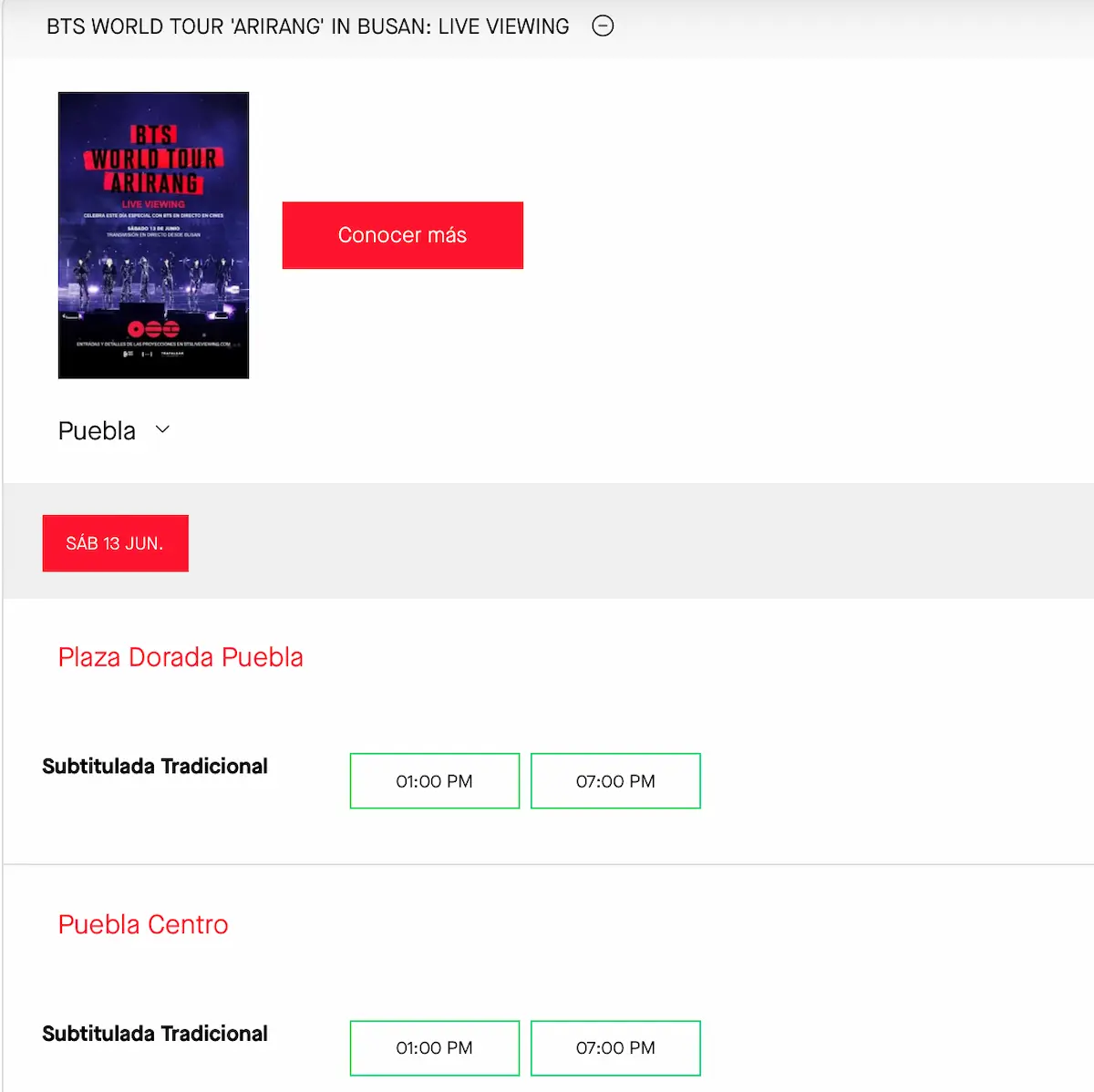 ARMY acusa irregularidades en preventa del concierto de BTS en cines