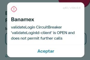 App de Banamex se cae hoy viernes 29 de mayo