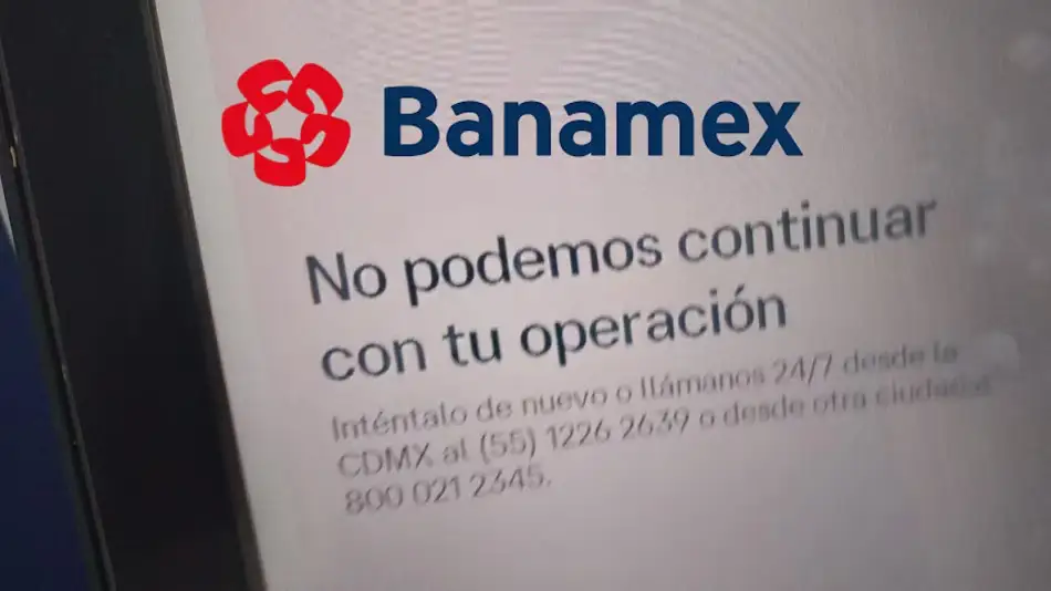 App de Banamex se cae hoy viernes 29 de mayo