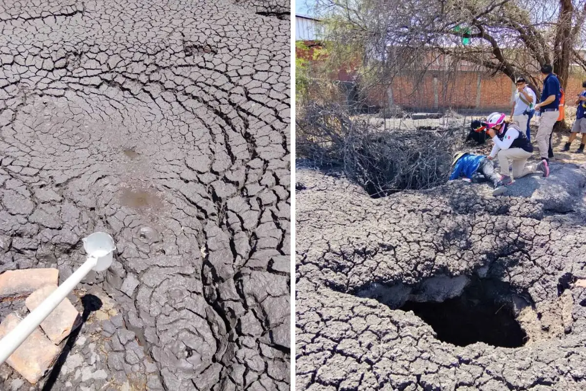 Es un pozo de lodo en Michoacán, no un géiser dentro de una casa