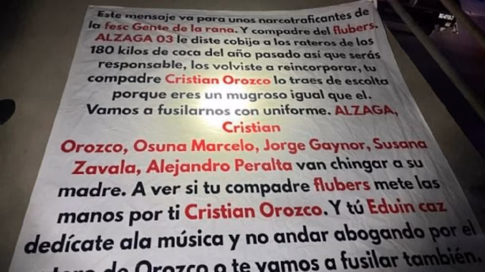 Dejan narcomanta contra Eduin Caz en Tijuana