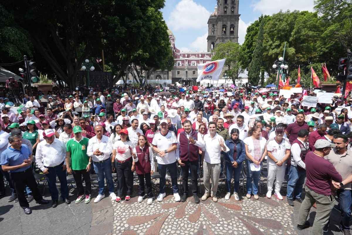 Morena festeja dos años del triunfo de Claudia Sheinbaum en el zócalo de Puebla 6 Morena Puebla celebró a Claudia Sheinbaum
