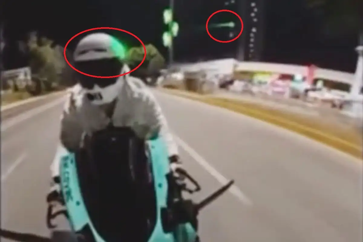 Vecinos de Angelópolis usan láseres para ahuyentar a ladrones de autopartes