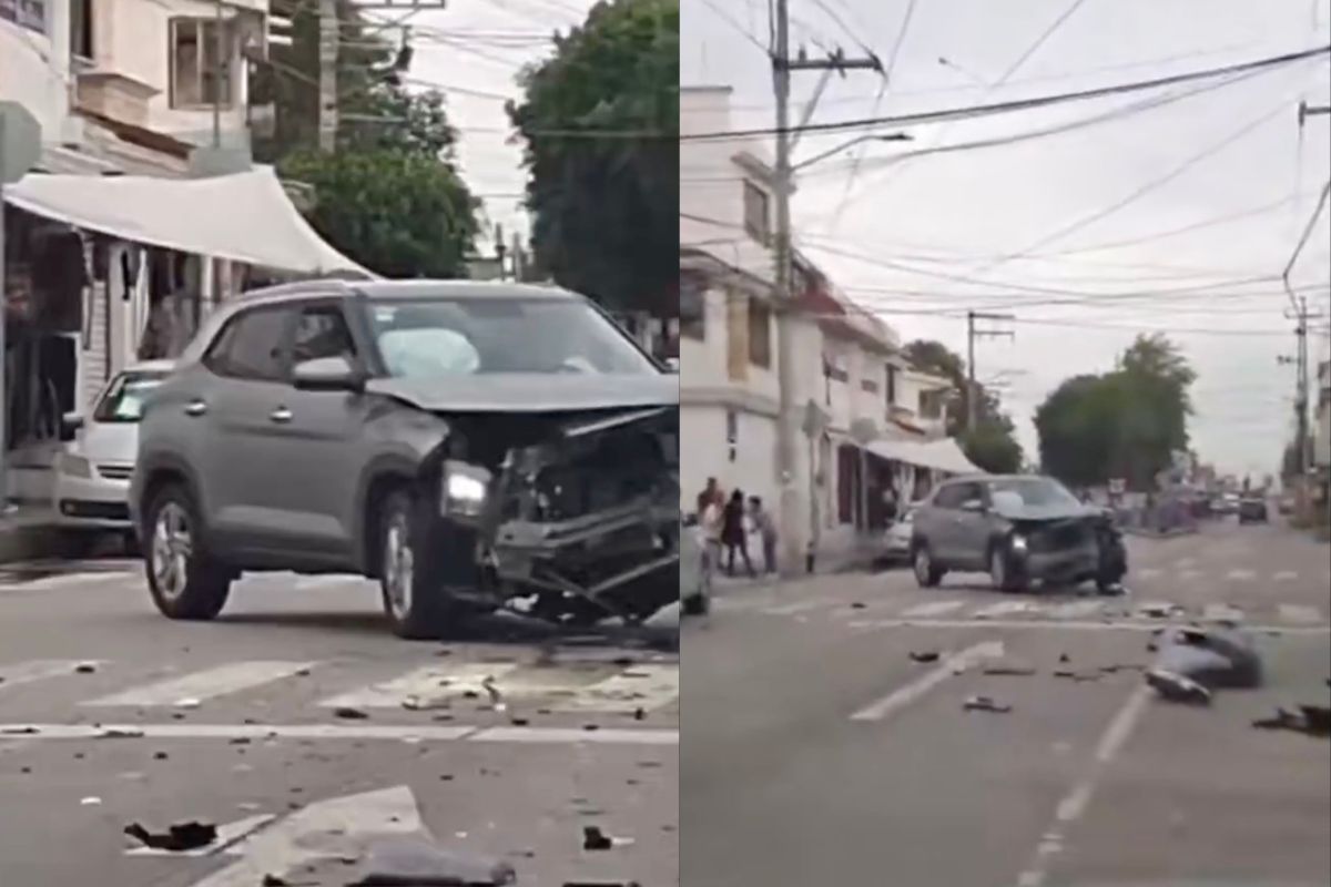 Conductor a exceso de velocidad provoca choque en la Romero Vargas, huye y deja a mujer con crisis