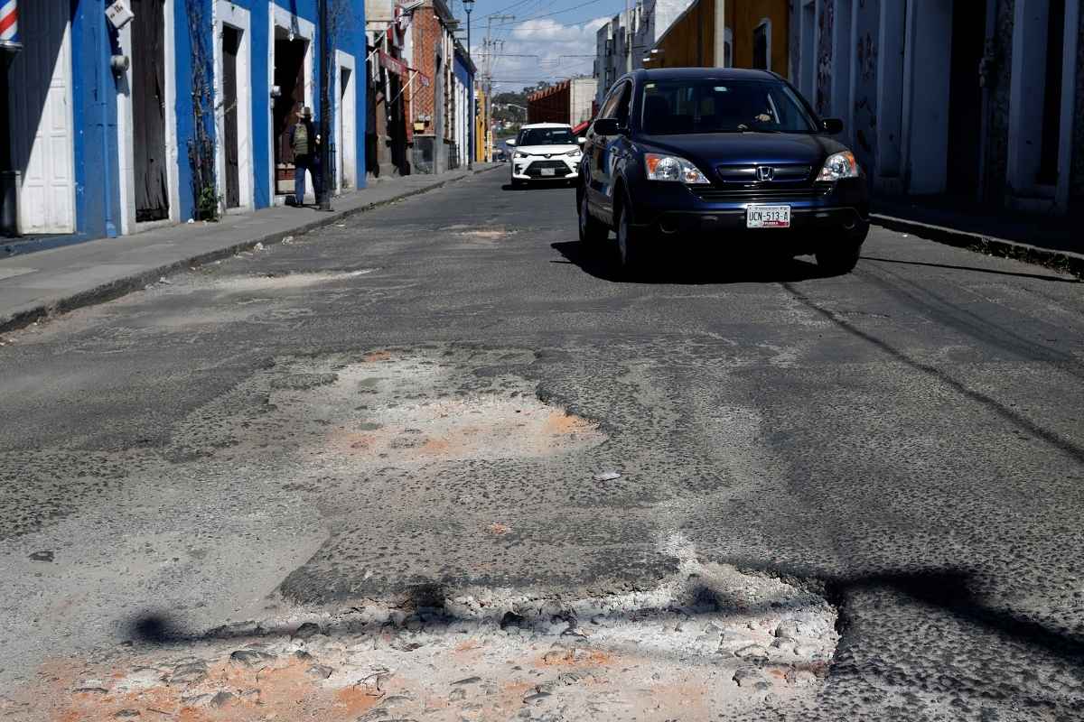 los baches en Puebla 2