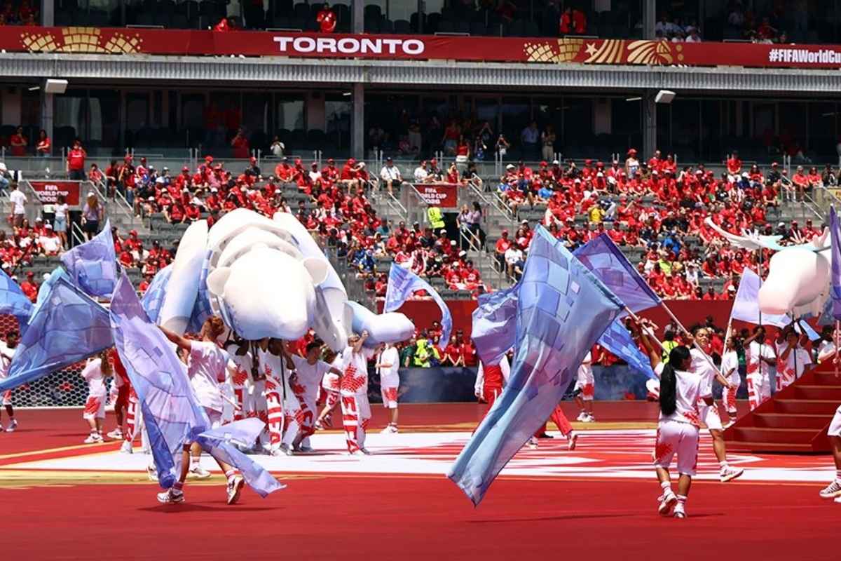 Detalles de la inauguración Copa del Mundo 2026 en Canadá efectuada en el Estadio Toronto con muestras culturales de pueblos originarios y elenco musical. | Foto: X, ESPN
