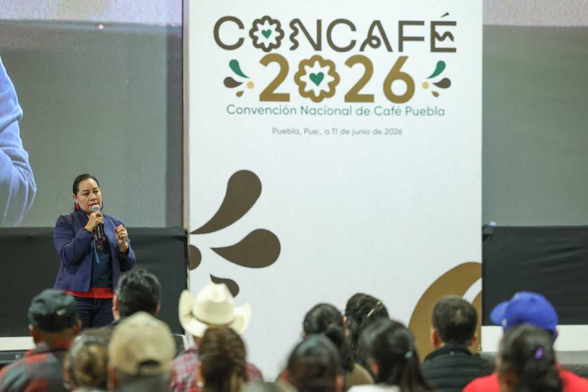 Productores del Café Bienestar en Puebla en CONCAFÉ 2026 | Foto: Gobierno de Puebla
