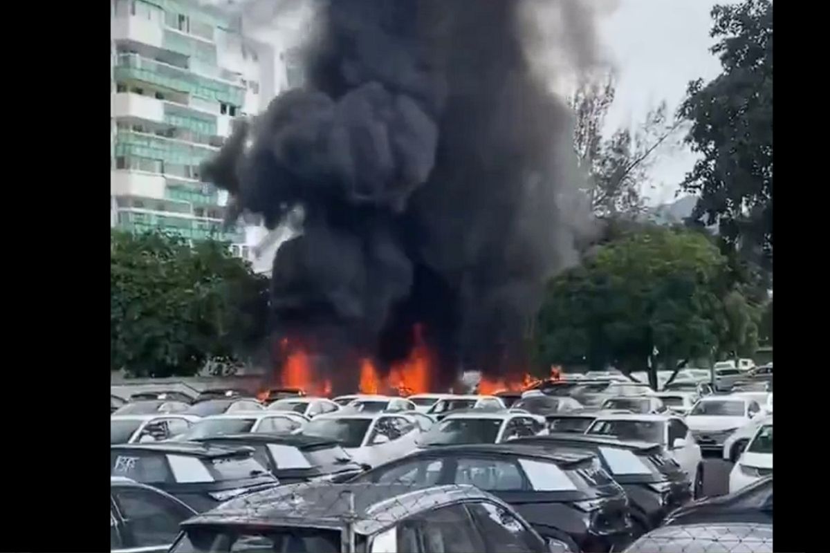Choque de helicópteros en Río de Janeiro, Recreio dos Bandeirantes | Foto: Cortesía