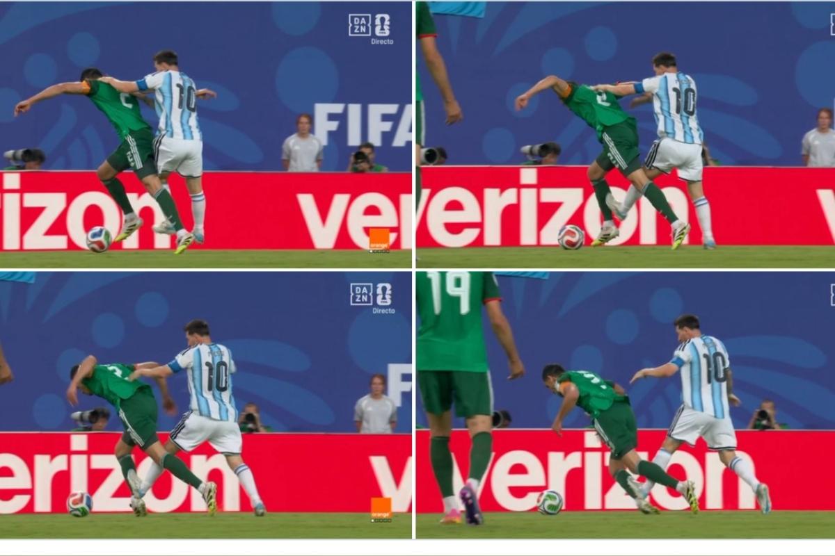 La jugada por la que Lionel Messi debió ser expulsado ante Argelia; memes recuerdan protección de FIFA 2 La jugada por la que Lionel Messi debió ser expulsado ante Argelia; memes recuerdan protección de FIFA