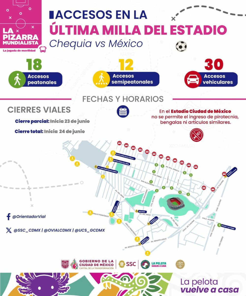 Cero alcohol en el Fan Fest: CDMX aplicará la Ley Seca para el México vs Chequia 3 Cero alcohol en el Fan Fest: CDMX aplicará la Ley Seca para el México vs Chequia