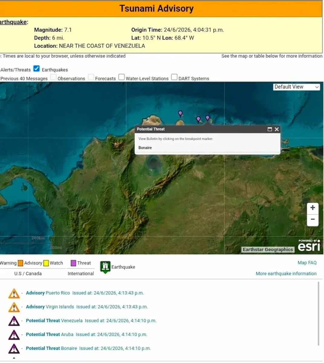 así se vivió el terremoto en Venezuela
