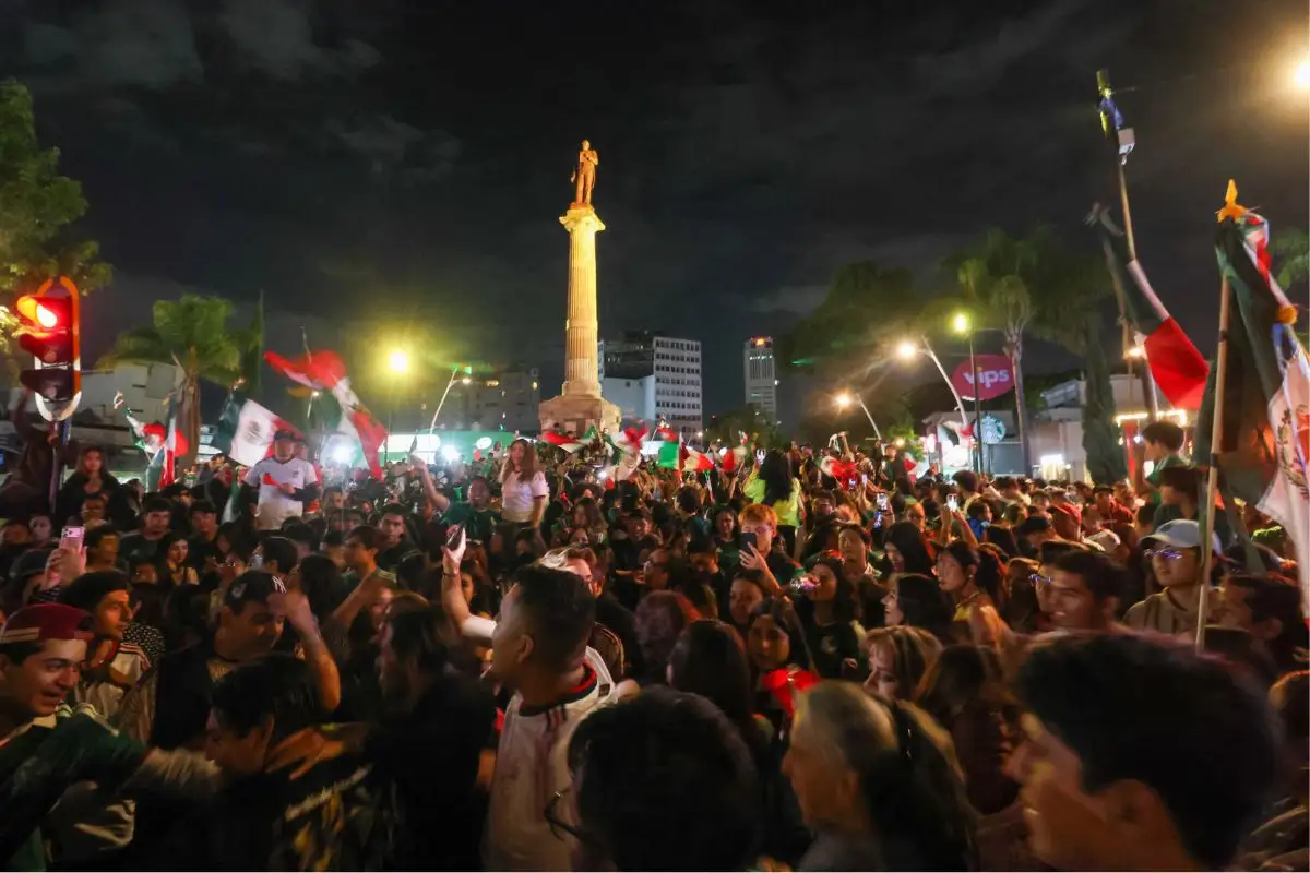 (FOTOS) Así poblanos celebran triunfo de México vs Chequia