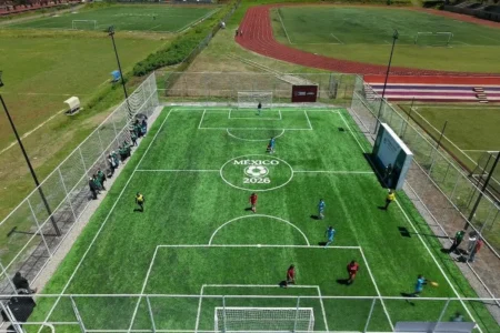 Gobierno Federal y Ayuntamiento de Zacatlán inauguran cancha de fut5