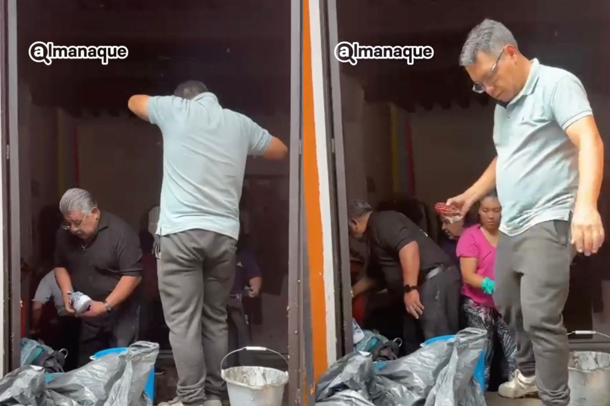 locatarios de Plaza Adentro tras lluvias en Puebla