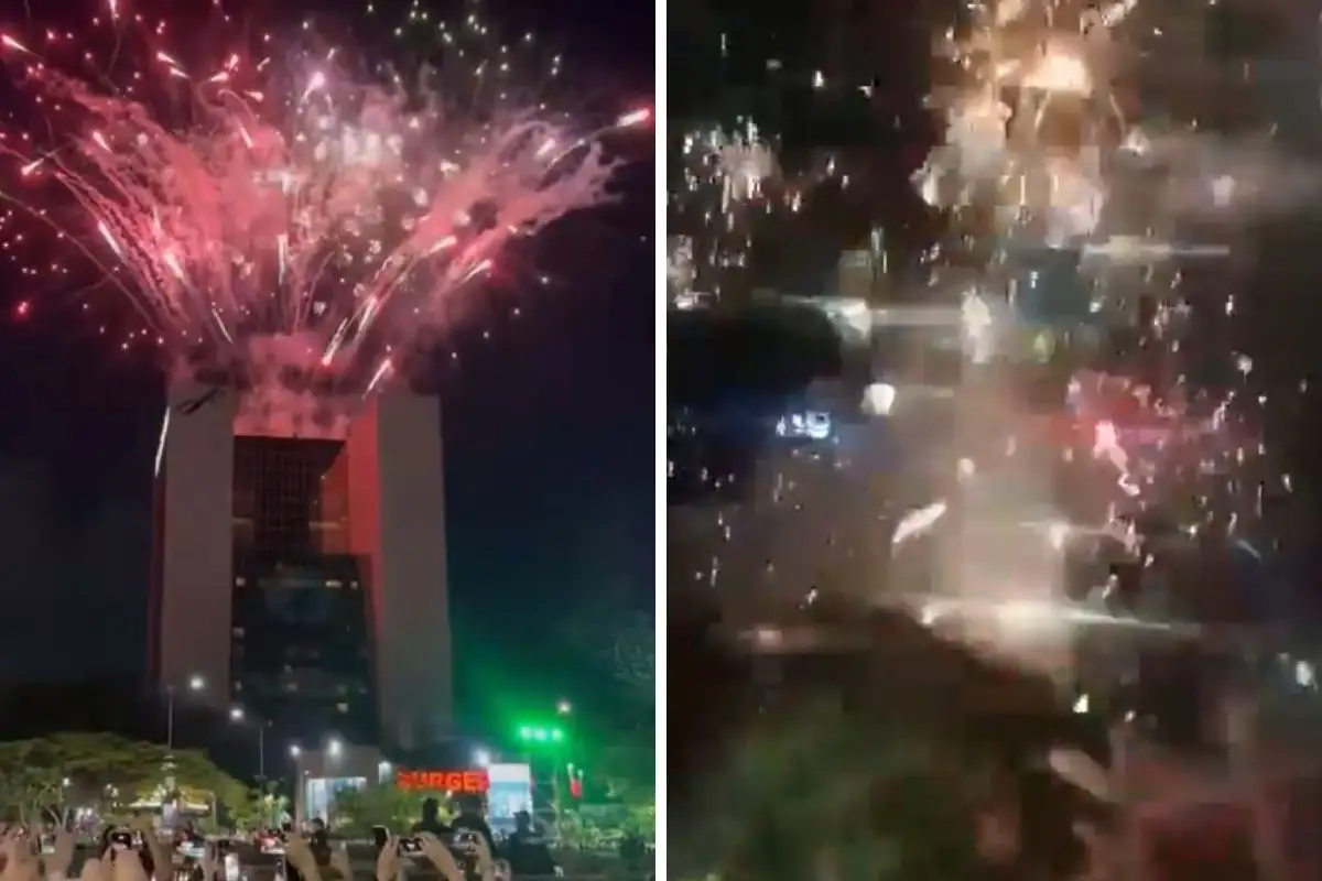 Aficionados hacen fiesta afuera del hotel de Ecuador