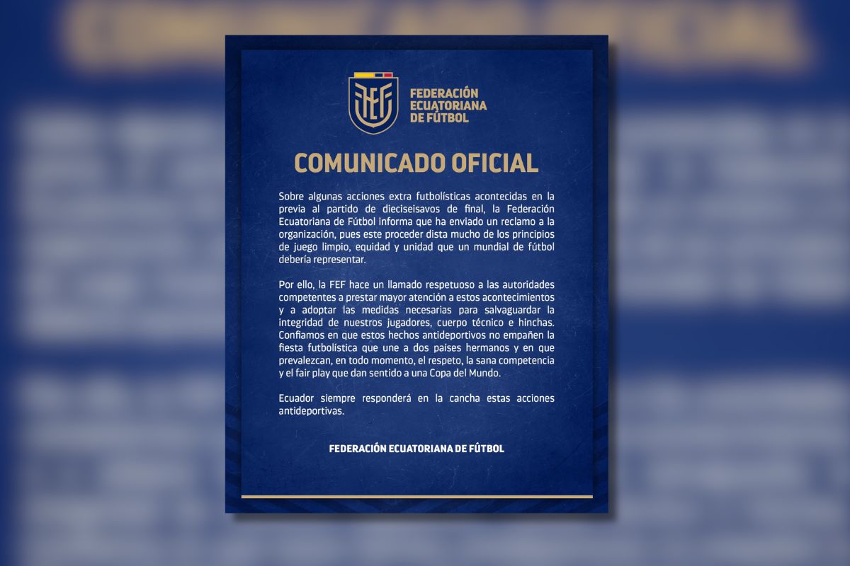 La FEF reclama ante FIFA por la serenata de aficionados mexicanos en el hotel de Ecuador | Foto: X