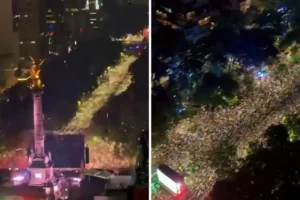 Mueren tres aficionados durante los festejos en el Ángel por la victoria de México 3 Festejos en el Ángel por victoria de México dejan 3 muertos