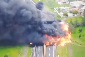Explosión de pipa en Hueyotlipan, Tlaxcala | Foto: Cortesía