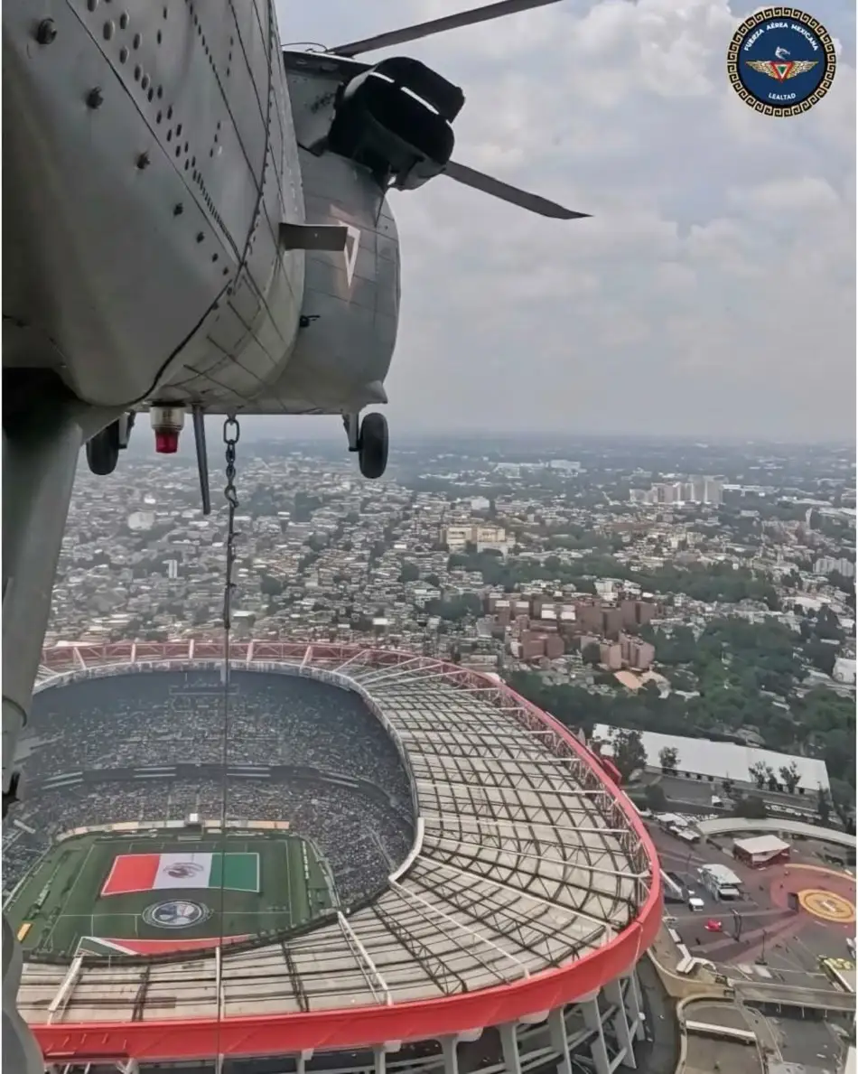 Así puedes llegar al Azteca en helicóptero al México vs Inglaterra