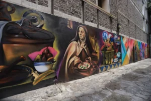 Inauguran Mural “Tributo al Barrio” en El Alto para resaltar gastronomía poblana