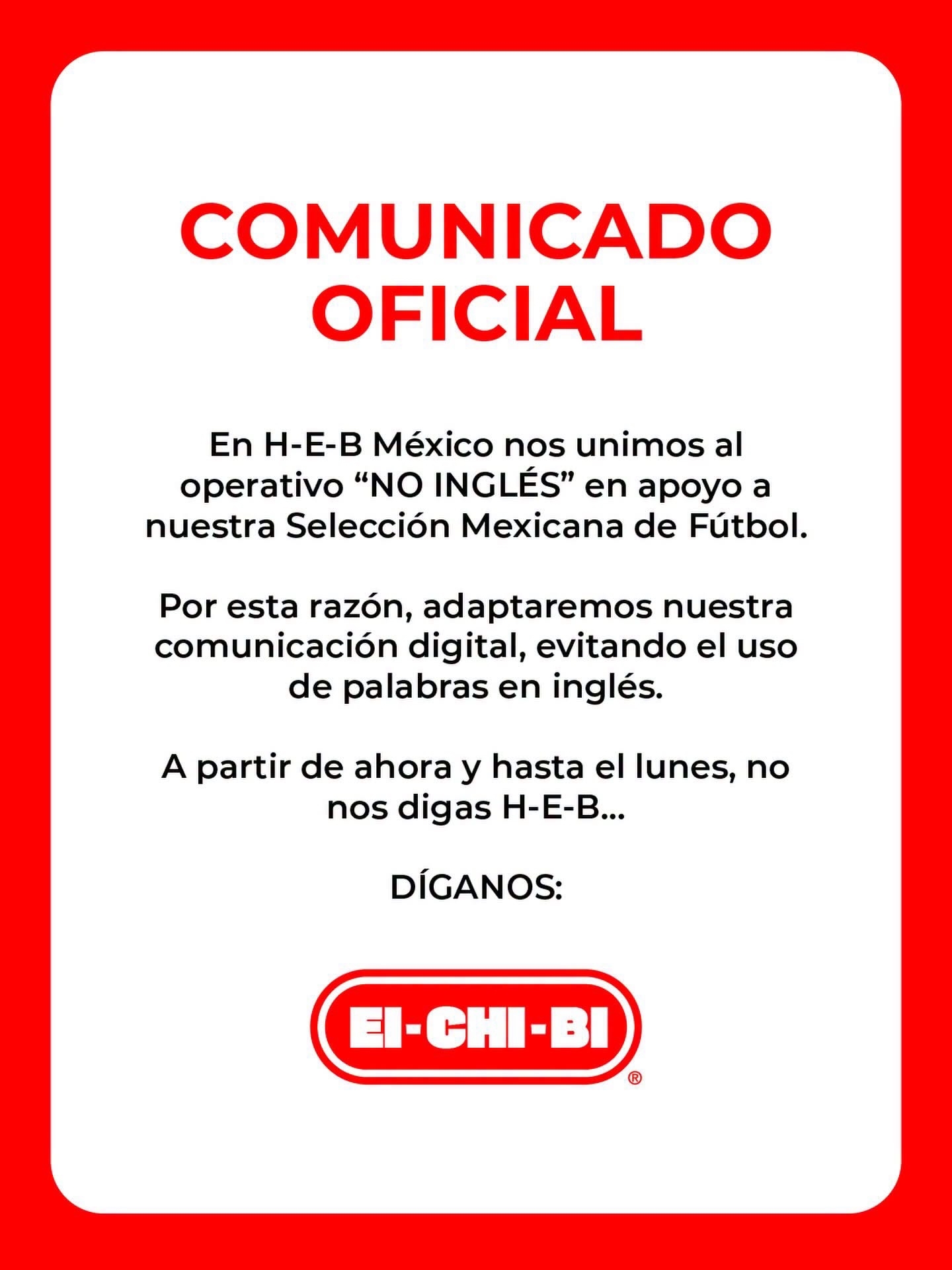 H-E-B se suma a campaña No inglés | Foto: Cortesía