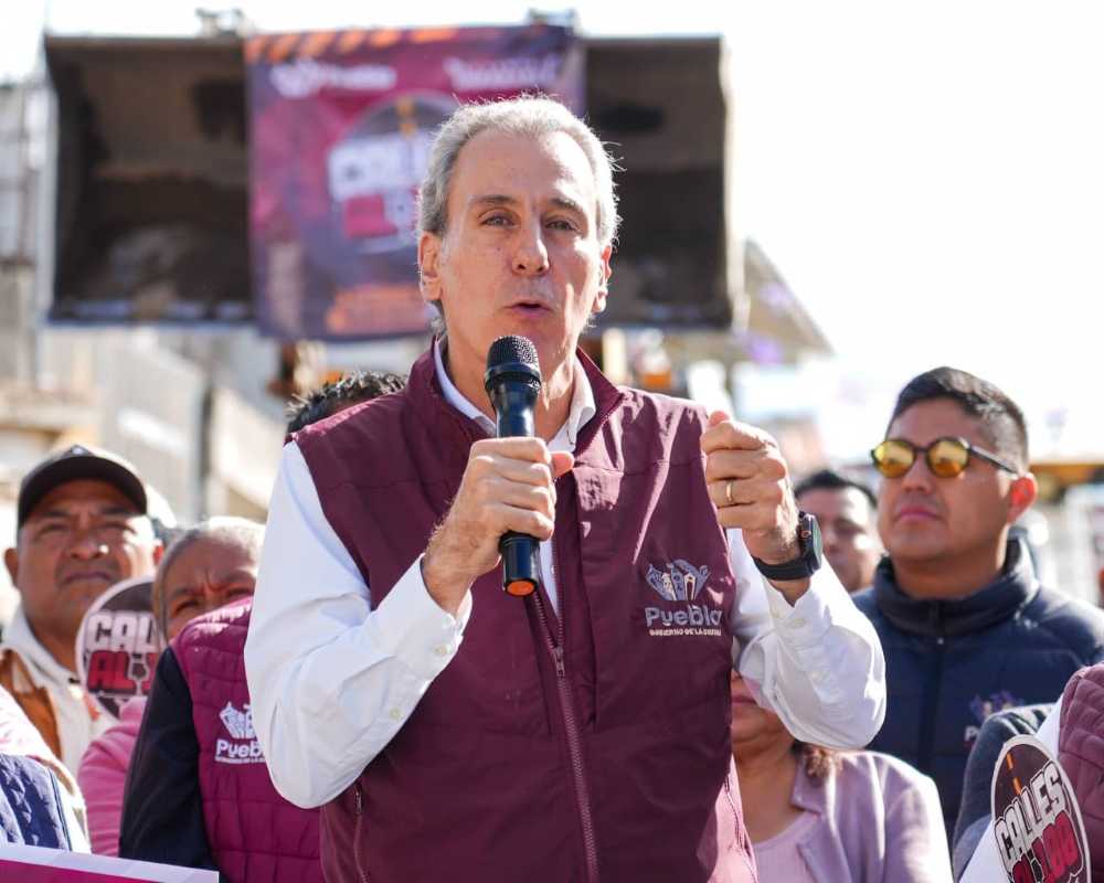 Rehabilitación vial en Puebla capital por #CallesAl100 | Foto: Cortesía