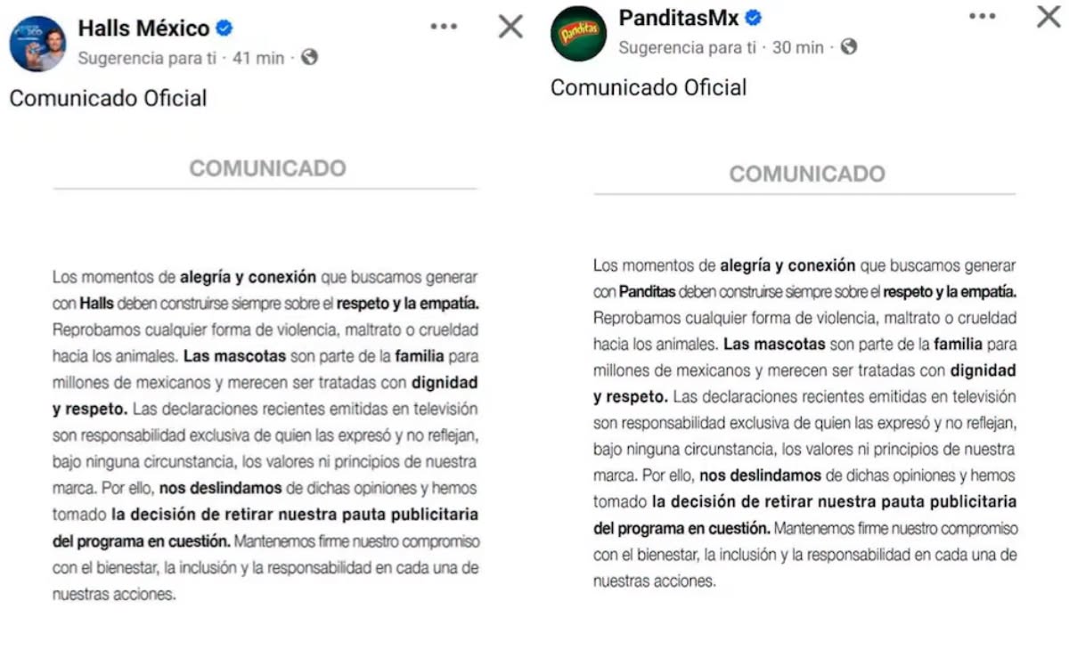 Por comentarios de Pedro Solá, marcas dejan de patrocinar a Ventaneando