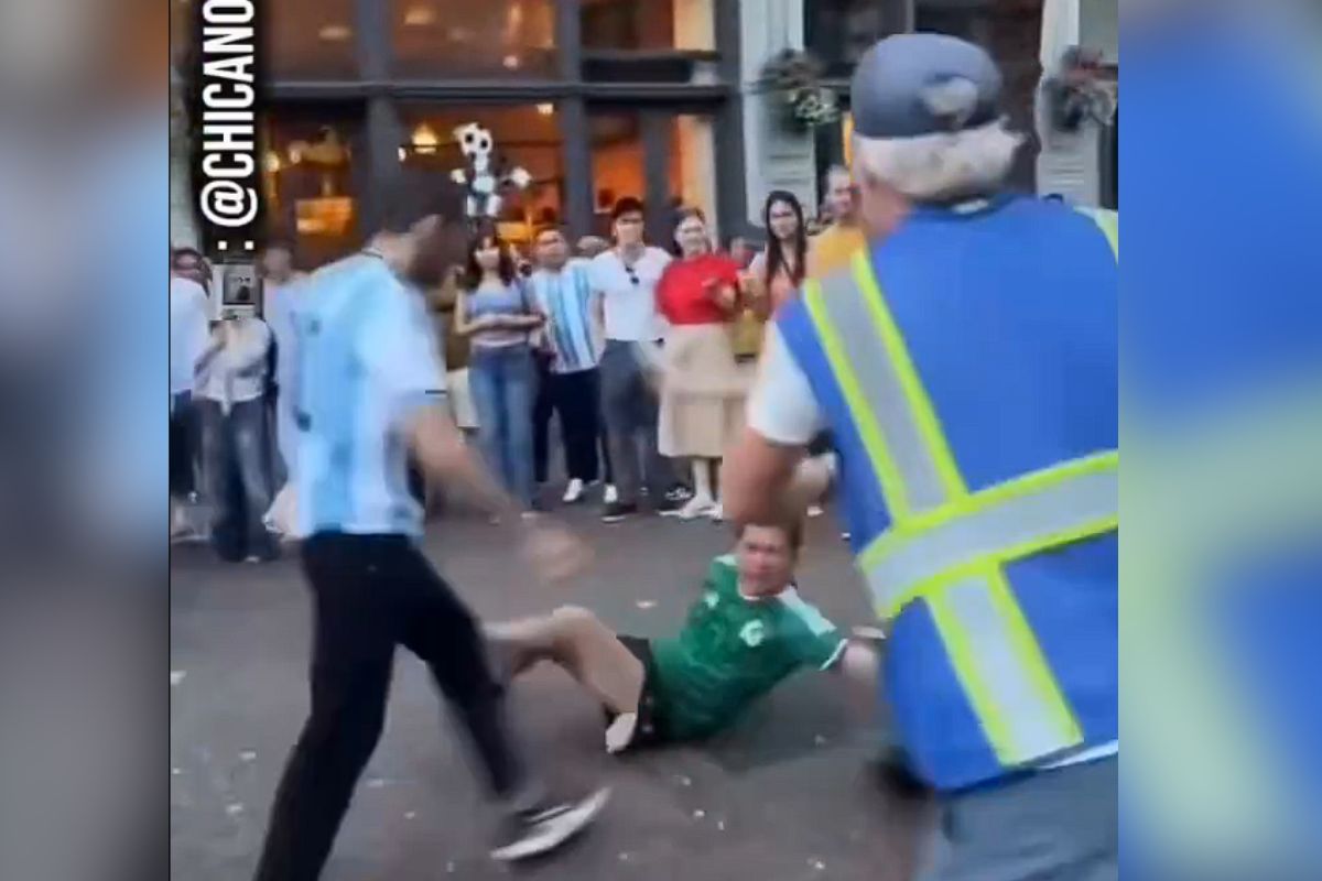 aficionados de Argentina golpean a un mexicano | Foto: Cortesía