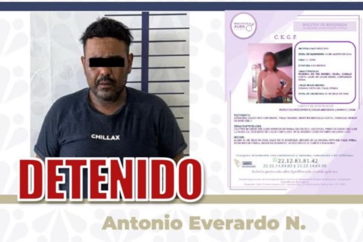 Detienen a hombre de 40 años que retenía a una niña desaparecida en Puebla; hallan droga entre sus pertenencias 4 Niña desaparecida en Puebla localizada en Bosques de Amalucan | Foto: Fiscalía de Puebla