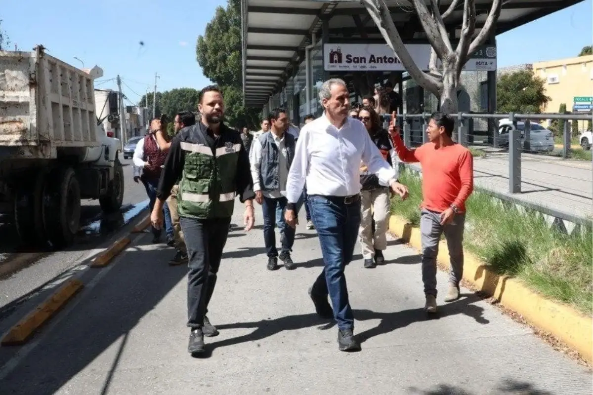 Arranca Pepe Chedraui rehabilitación vial del Bulevar Héroes del 5 de Mayo con el Tren Capitalino de Pavimentación