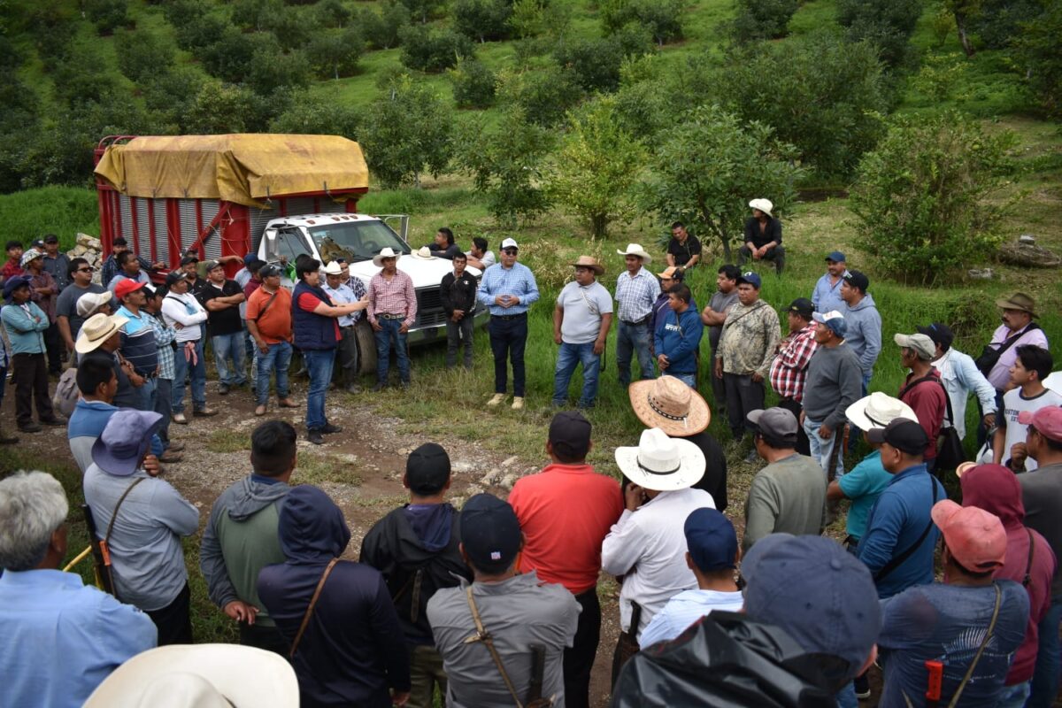 Diputado Miguel Márquez Ríos durante faenas comunitarias en Huauchinango | Foto: Congreso de Puebla