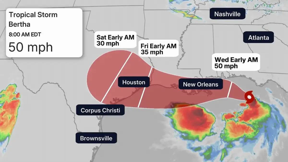 tormenta tropical Bertha