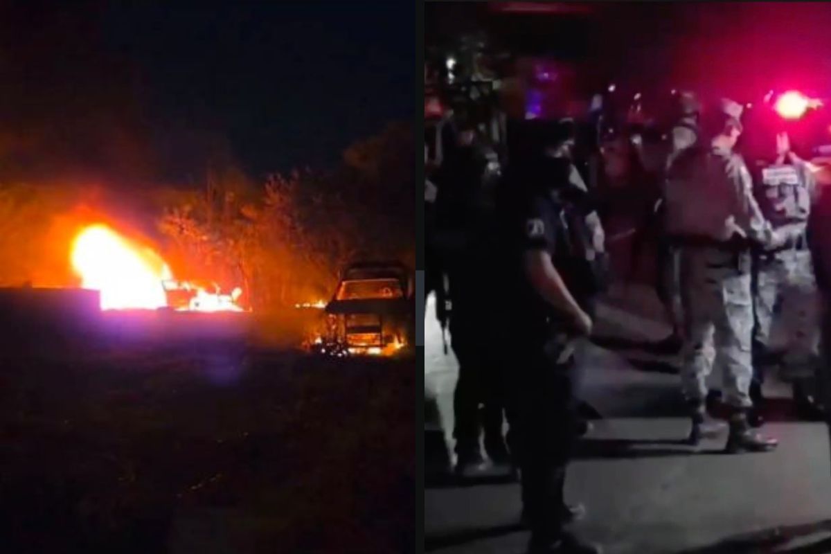 Incendian tres patrullas en Huaquechula durante protesta por robo de tractocamión 2 Incendian tres patrullas en Huaquechula