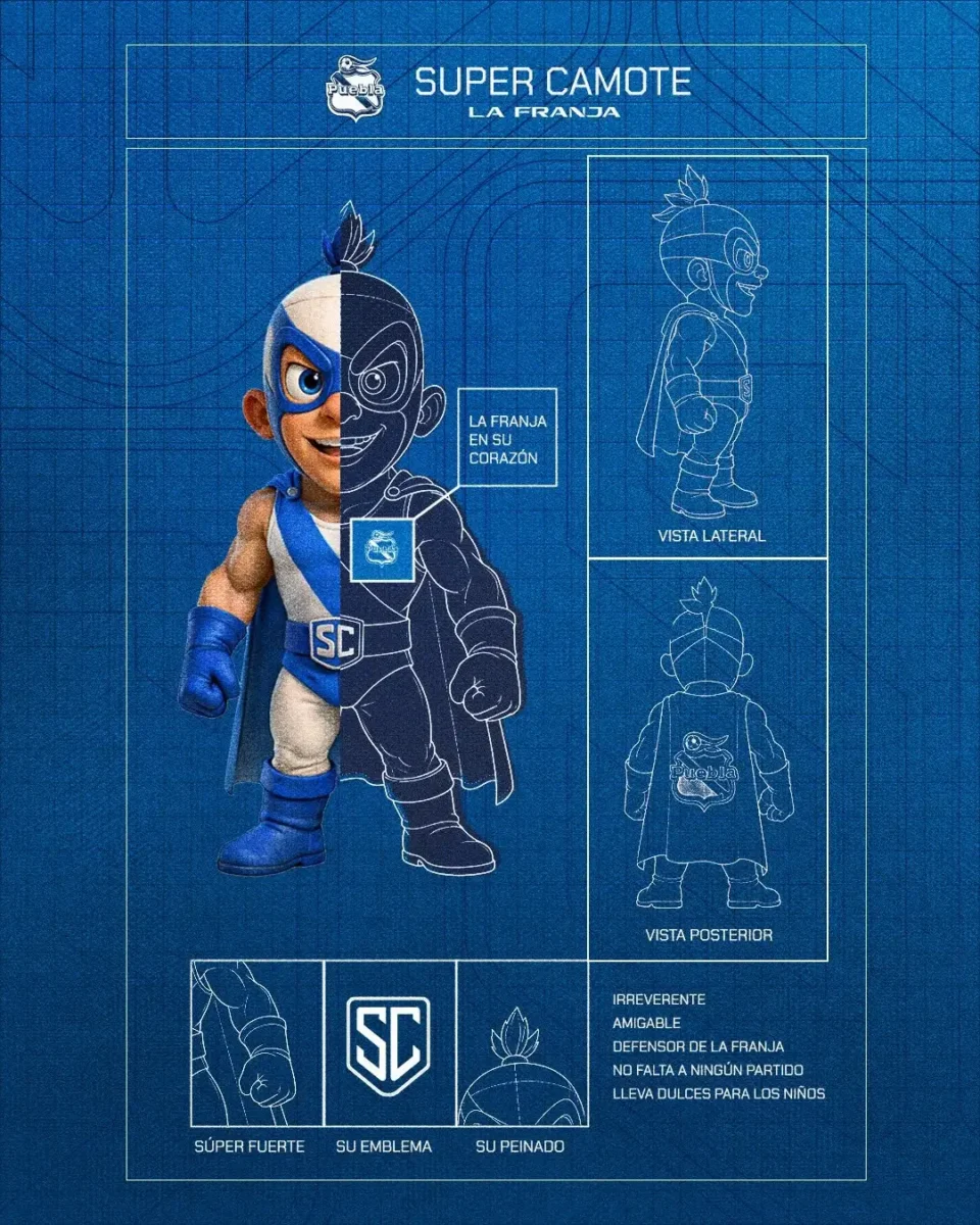 Club Puebla presentó a su nueva mascota “SuperCamote”
