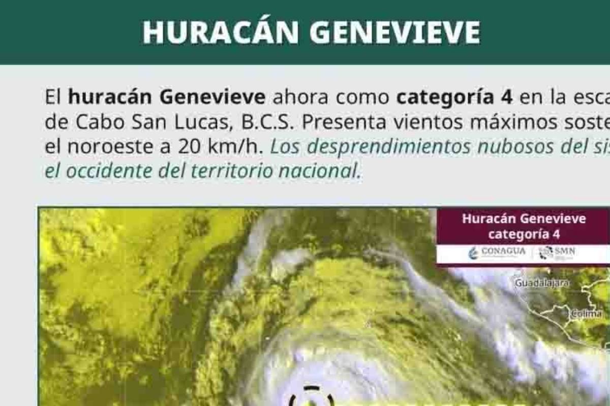 Huracán Genevieve en México | Foto: Cortesía