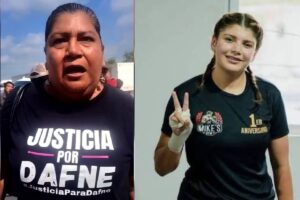 Abuela de Dafne exige justicia durante evento del gobernador