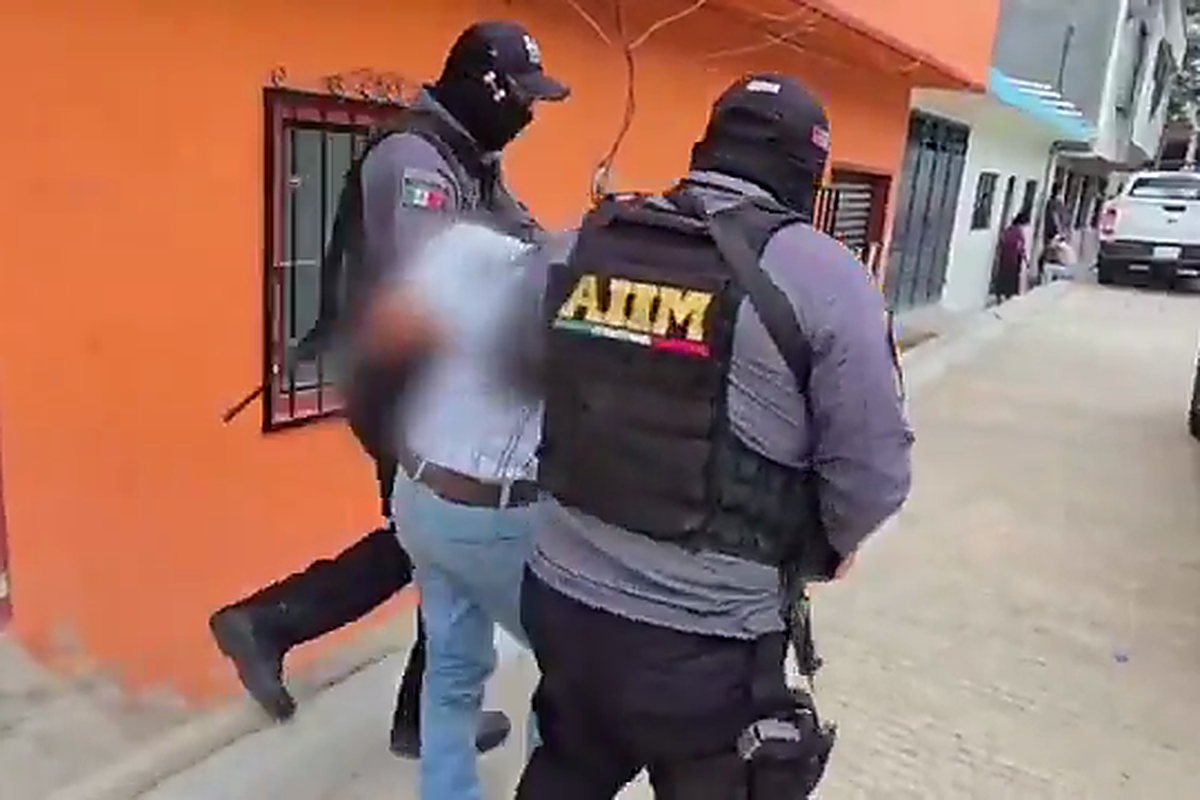 La Policía Estatal detuvo a los cuatro implicados en Sabanilla, Chiapas | Foto: Cortesía