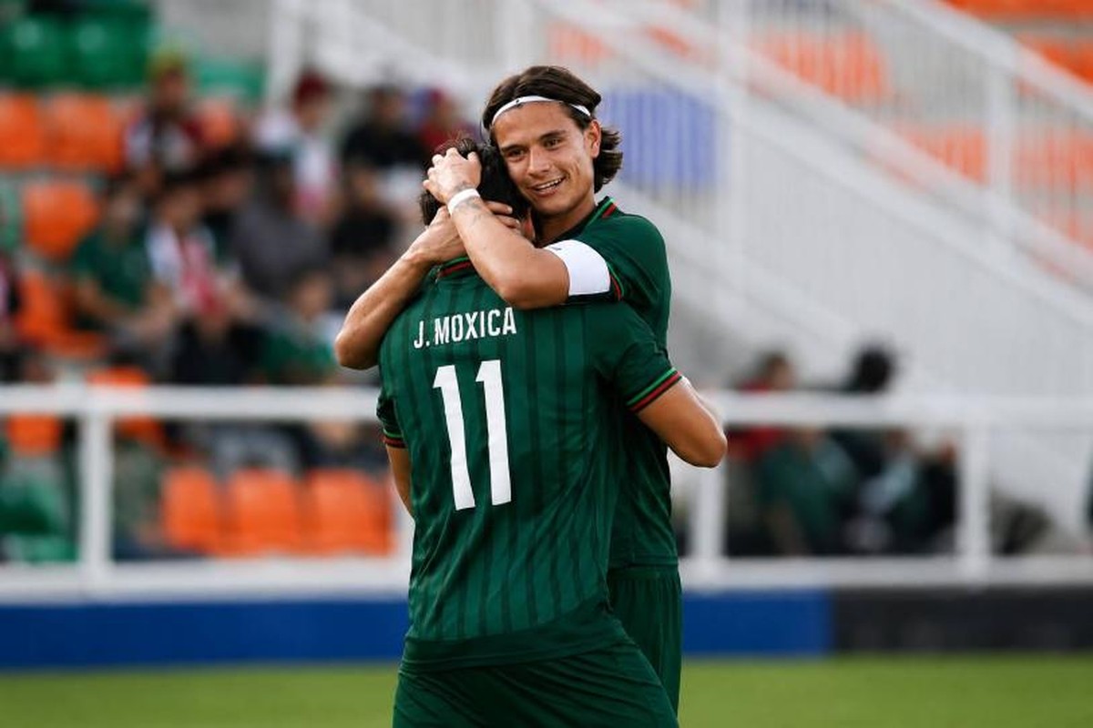Joaquín Moxica festeja el gol con el que México venció 1-0 a Venezuela | Foto: Selecciones Menores